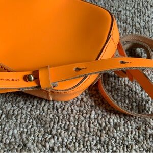J. Crew Orange Leather Accent Women’s Crossbody Bag Small